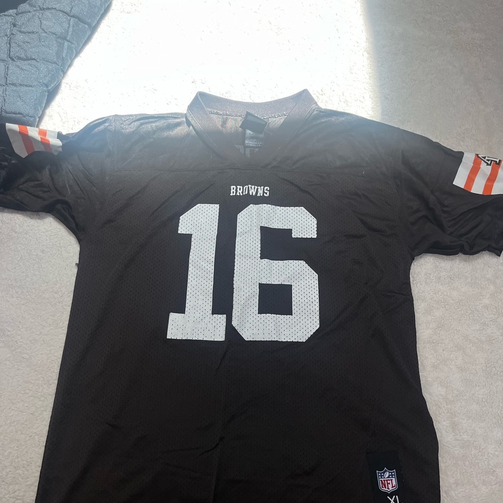 Men's Brown NFL Jersey Cribbs
